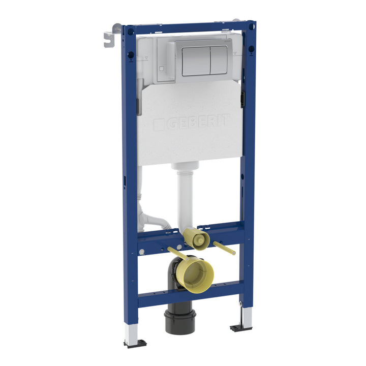 Geberit Alpha 112cm H Frame & Cistern, plus Alpha01 Square Flush Plate