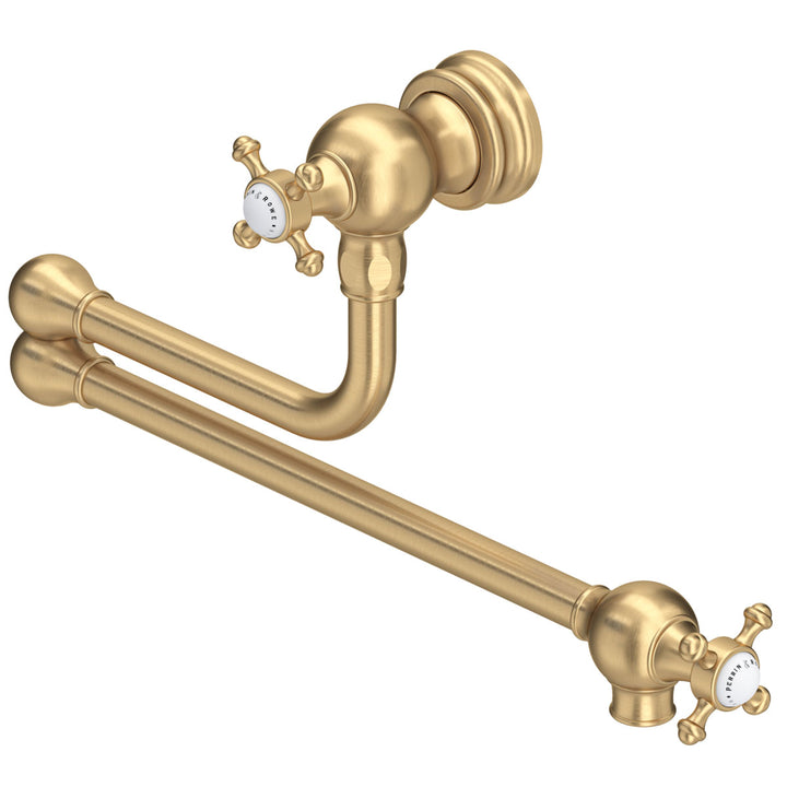 Perrin & Rowe Artiq Cross Handles Sink Pot Filler Tap - Classic Designer Kitchen Fixture