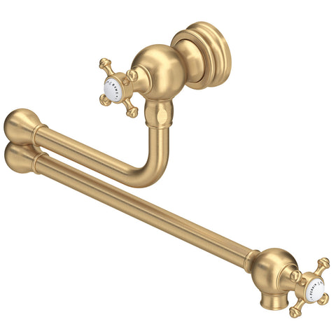 Perrin & Rowe Artiq Cross Handles Sink Pot Filler Tap - Classic Designer Kitchen Fixture