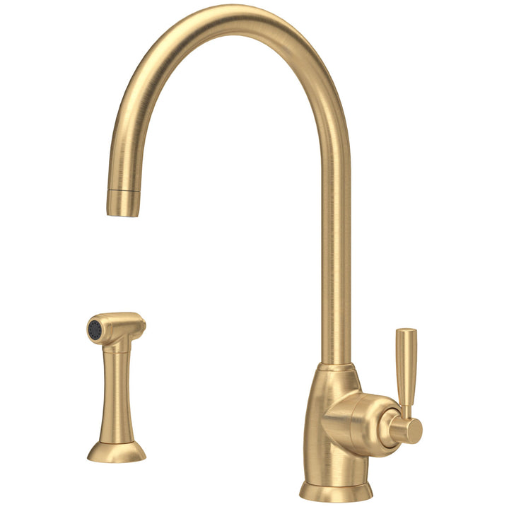 Perrin & Rowe Mimas C Spout Kitchen Sink Mixer Tap with Spray 4846 Series