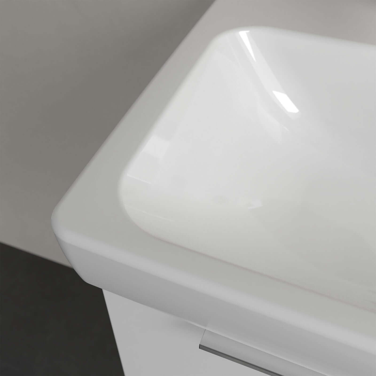 Villeroy & Boch Architectura 550x420 White Alpin 1TH Rectangular Wall Hung Wash Basin