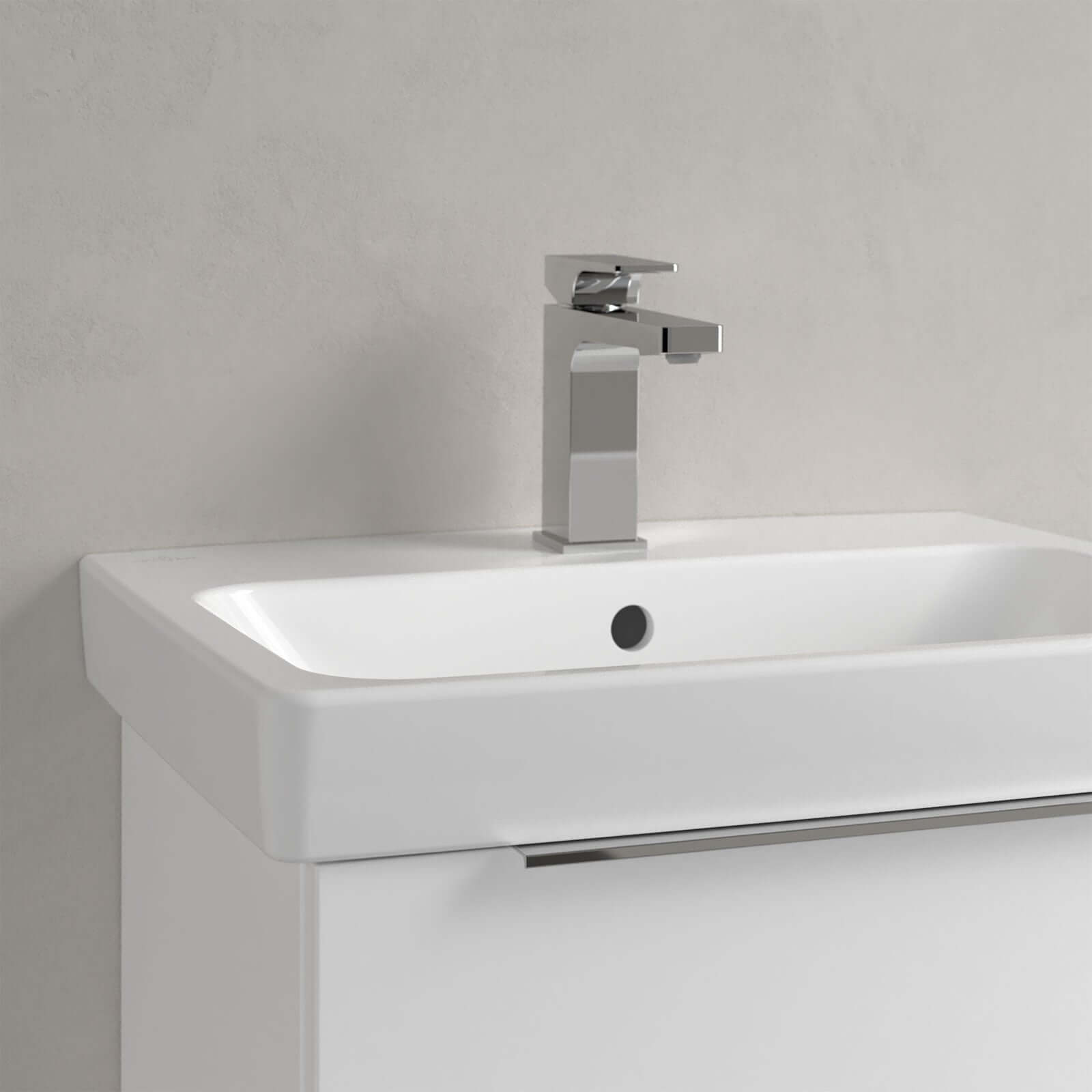 Villeroy & Boch Architectura 550x420 White Alpin 1TH Rectangular Wall Hung Wash Basin