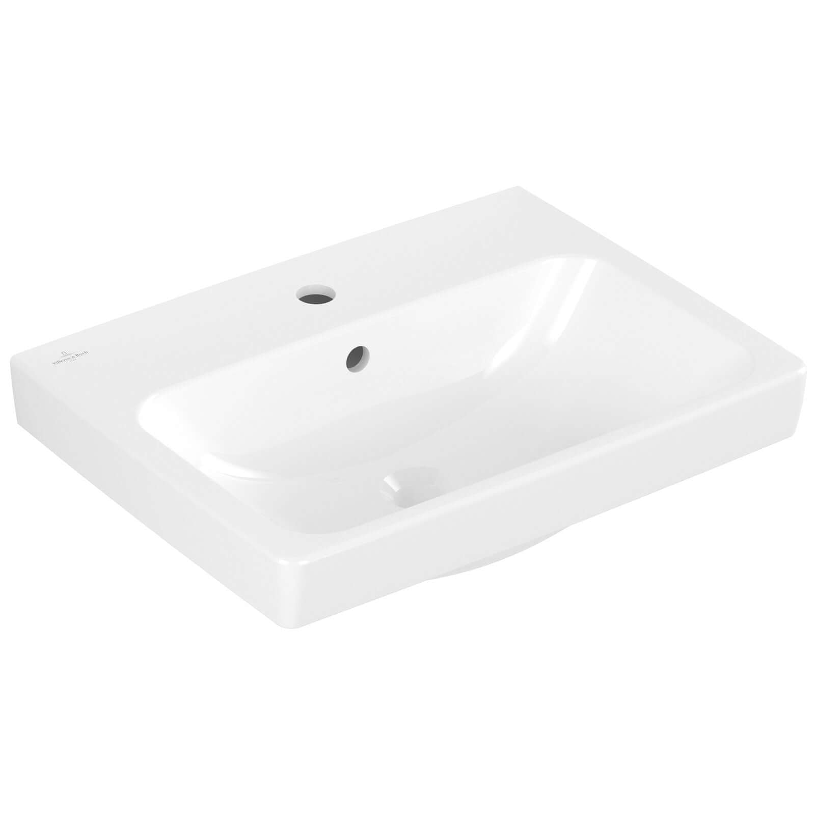 Villeroy & Boch Architectura 550x420 White Alpin 1TH Rectangular Wall Hung Wash Basin