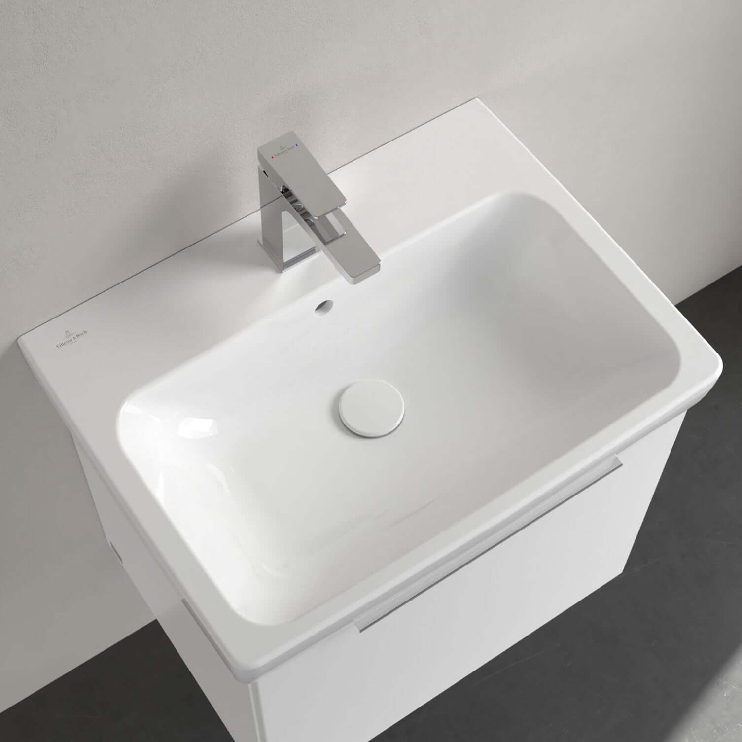 Villeroy & Boch Architectura 600x445 White Alpin Rectangular 1TH Wash Basin