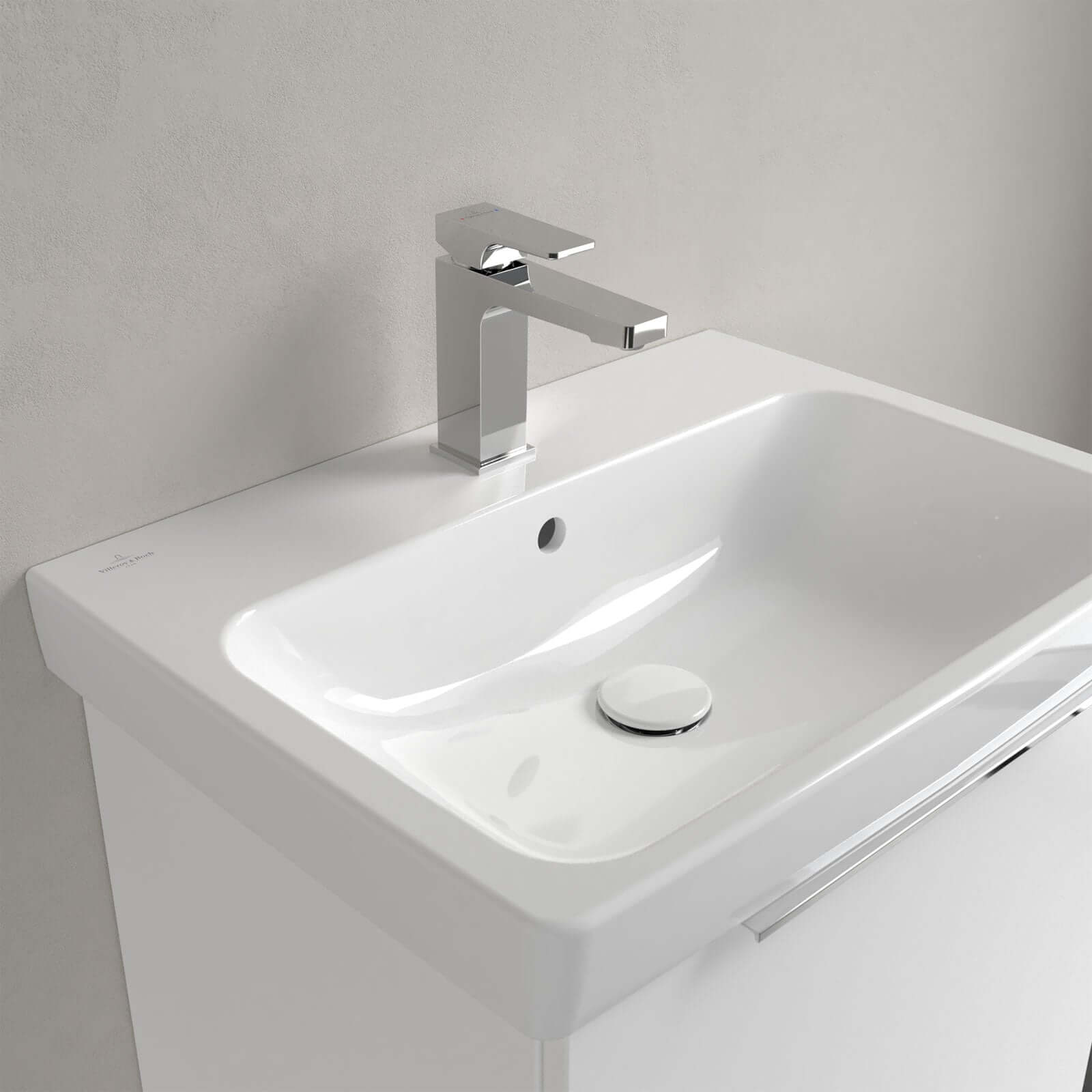 Villeroy & Boch Architectura 600x445 White Alpin Rectangular 1TH Wash Basin