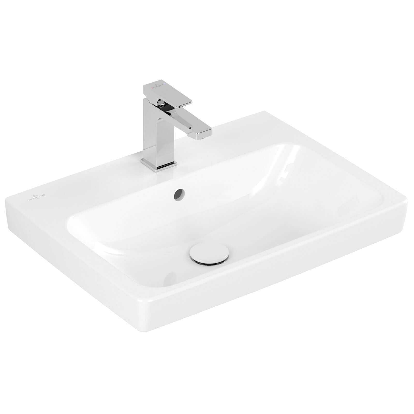 Villeroy & Boch Architectura 600x445 White Alpin Rectangular 1TH Wash Basin