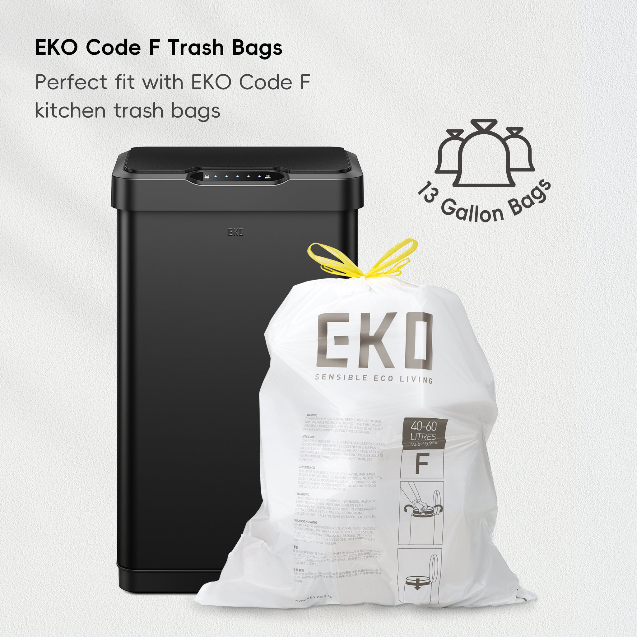 EKO Mirage T 50L Motion Sensor Kitchen Bin