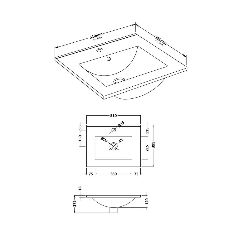 Nuie Athena 500/600mm Floor Standing Cabinet with 4 Colour & Basin Options