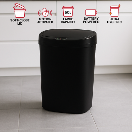 Inmotion 50L Hygenic Touchless Automatic Motion Sensor Kitchen Waste Bin