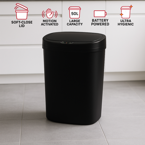 Inmotion 50L Hygenic Touchless Automatic Motion Sensor Kitchen Waste Bin