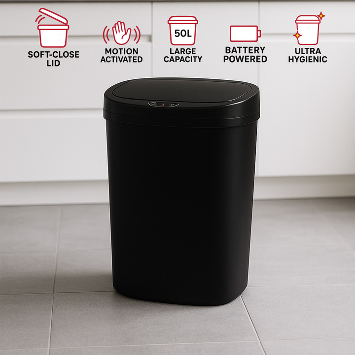 Inmotion 50L Hygenic Touchless Automatic Motion Sensor Kitchen Waste Bin