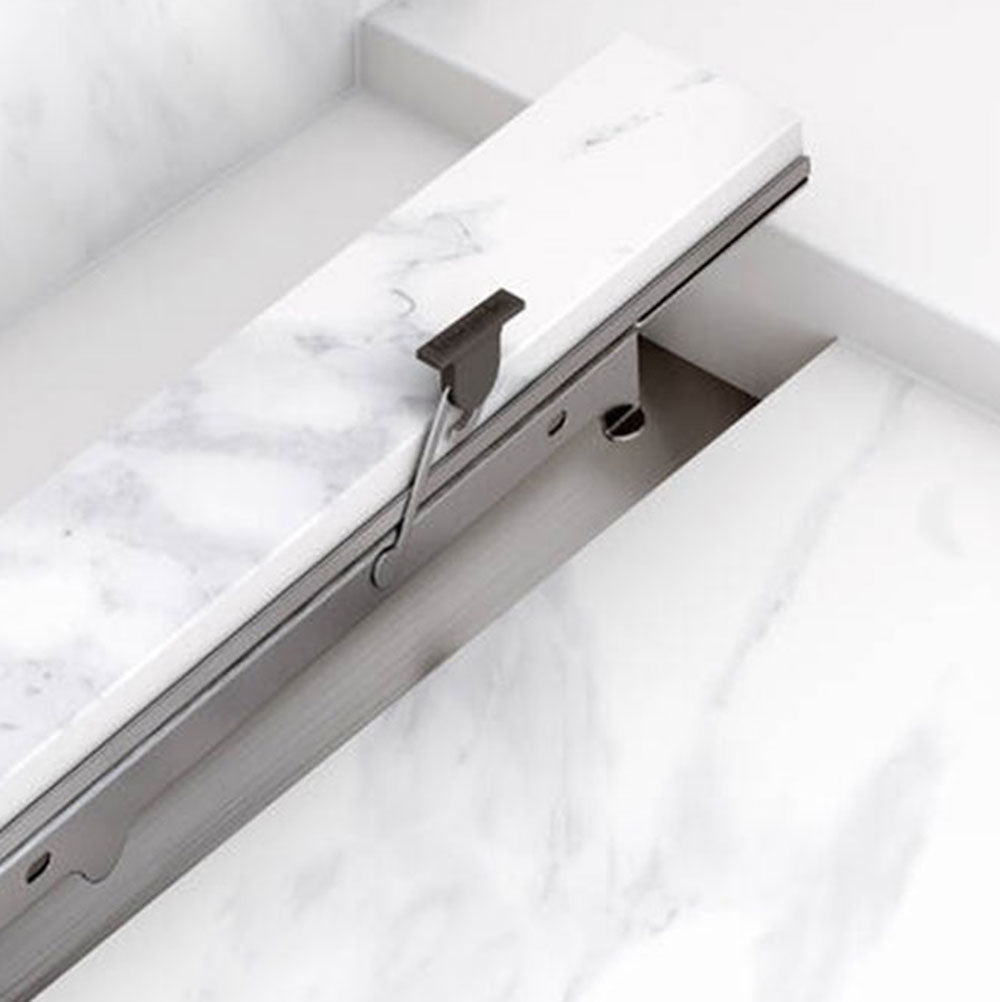Hansgrohe RainDrain Rock 800 Stainless Steel Tileable Resizable Shower Drain