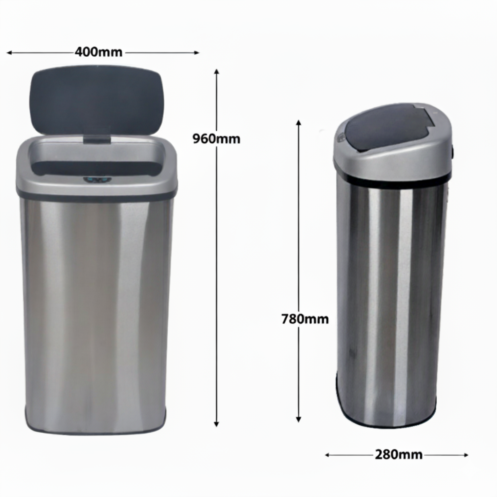 Inmotion 58L Stainless Steel Automatic Sensor Bin