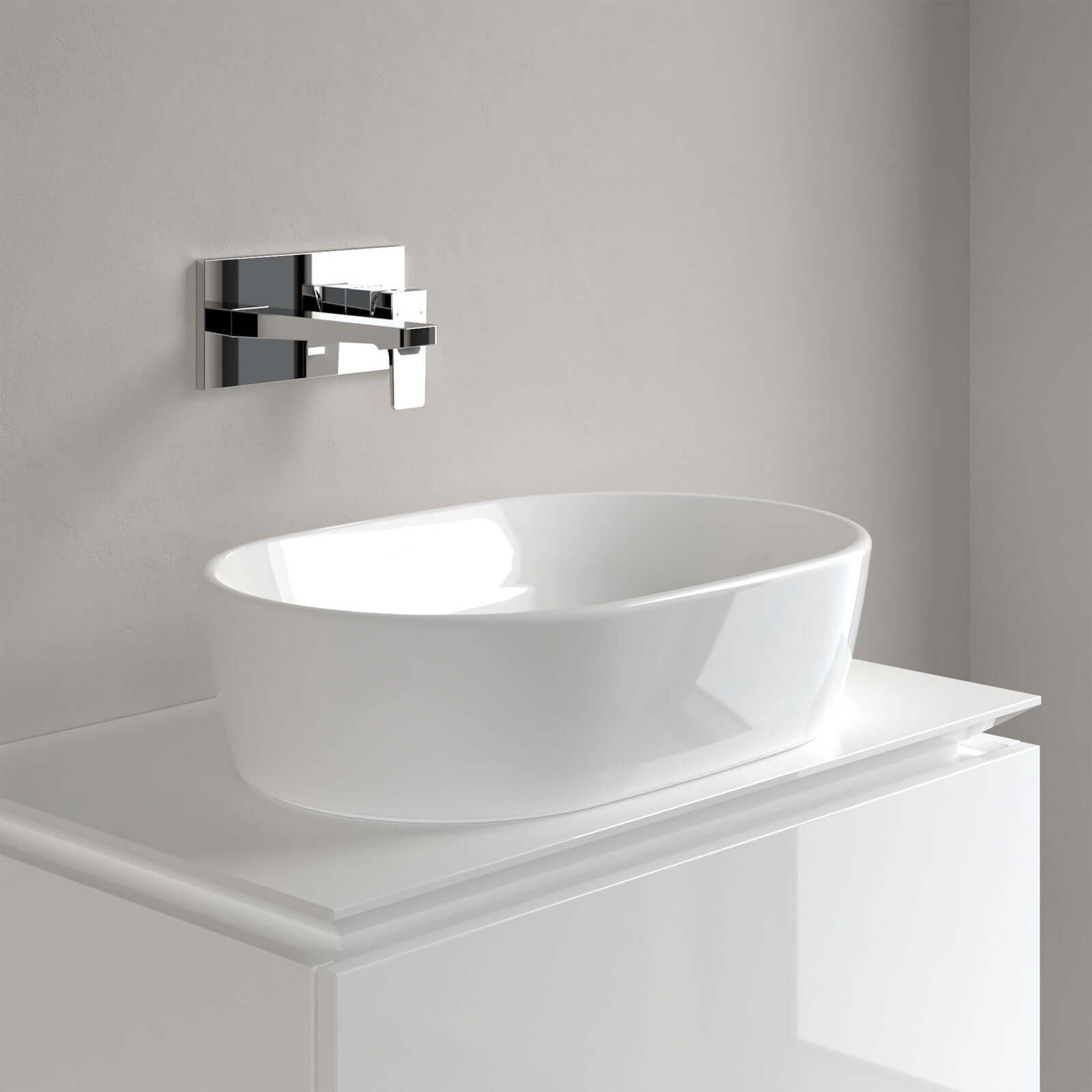 Villeroy & Boch Architectura 600X400 White Alpin Oval Sit-On Countertop Basin