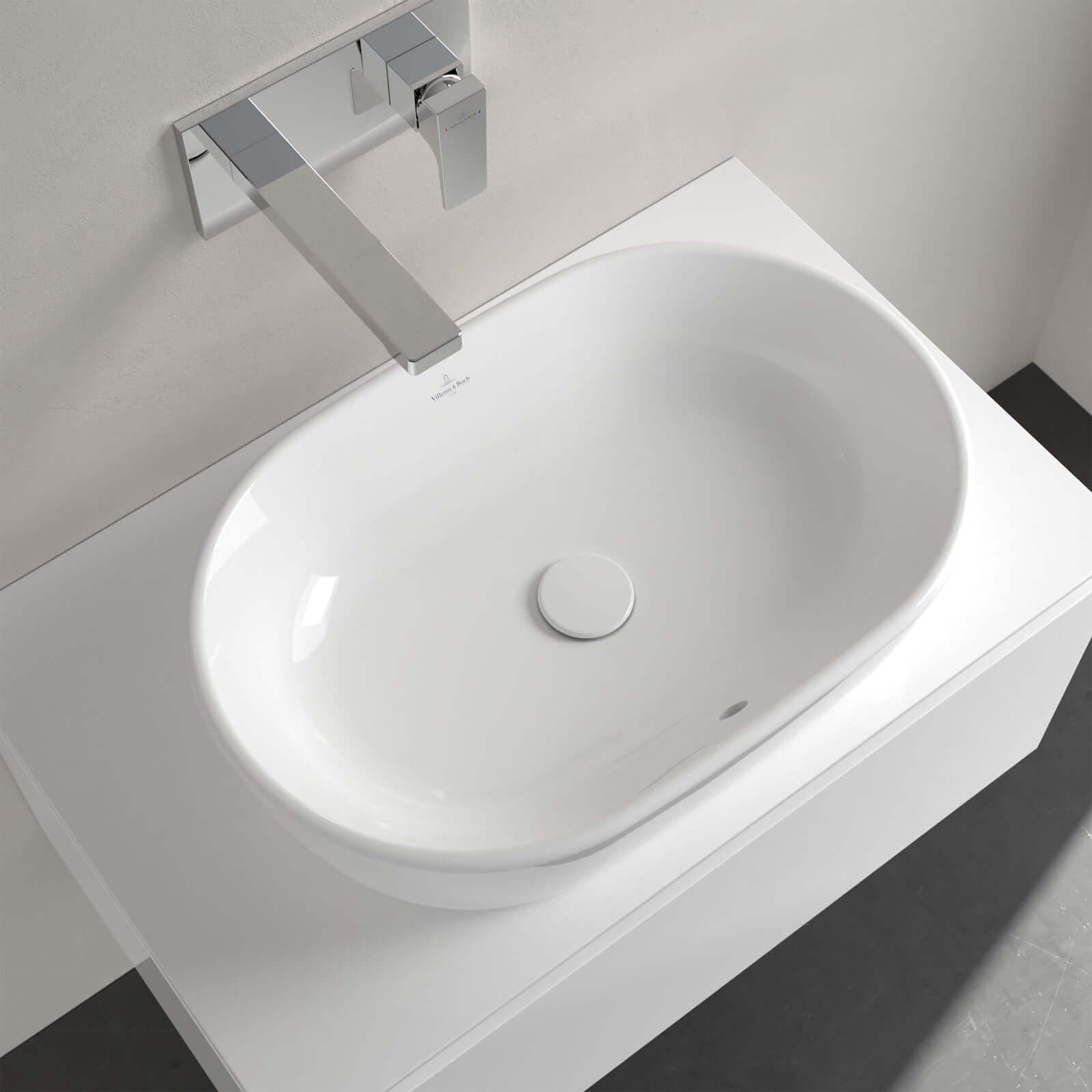 Villeroy & Boch Architectura 600X400 White Alpin Oval Sit-On Countertop Basin
