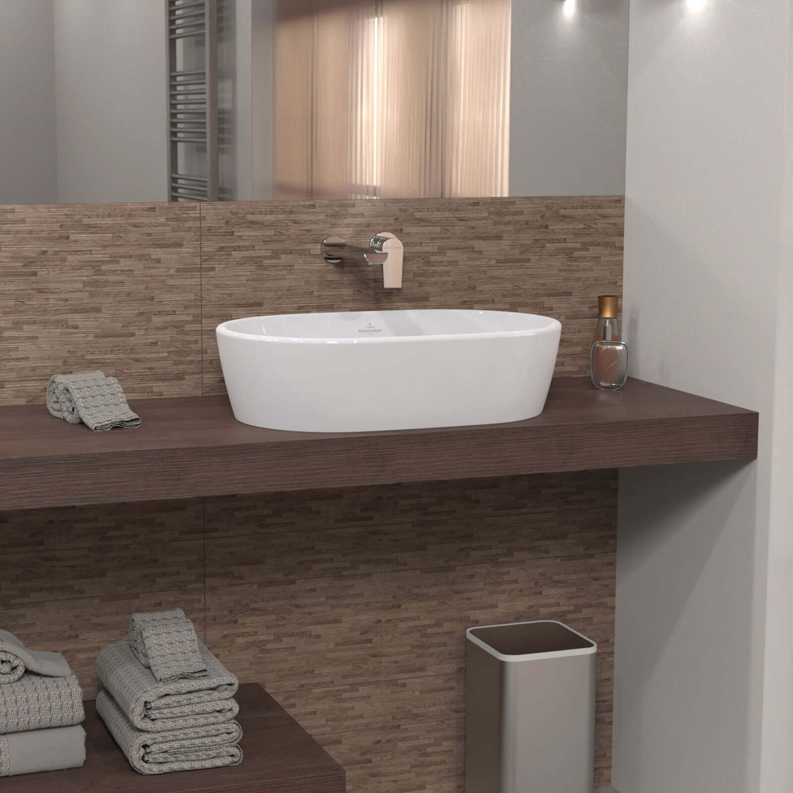 Villeroy & Boch Architectura 600X400 White Alpin Oval Sit-On Countertop Basin