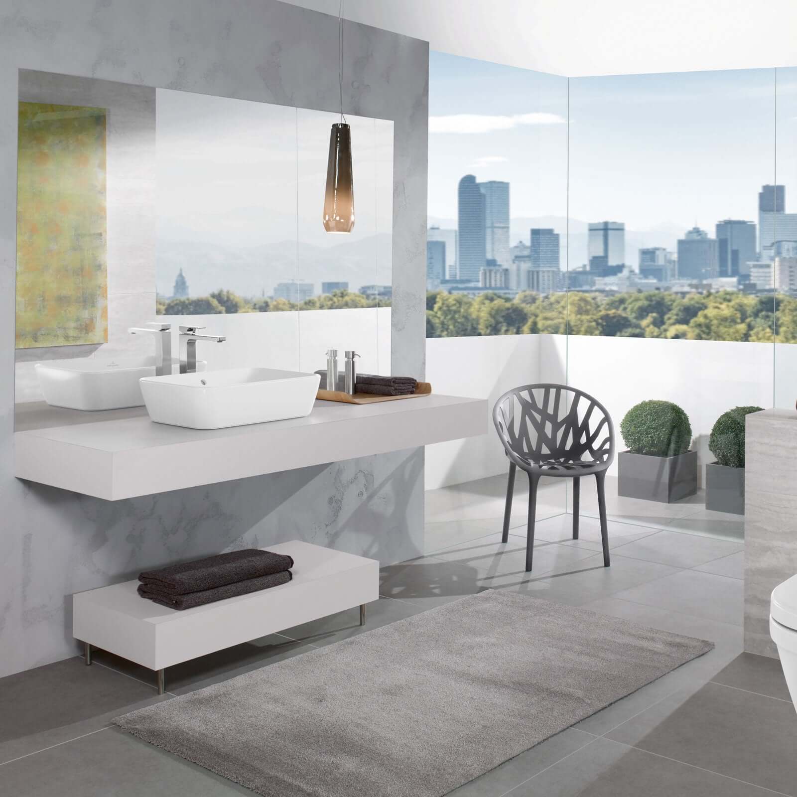 Villeroy & Boch Architectura 600x405 White Alpin Rectangular Sit-On Countertop Basin