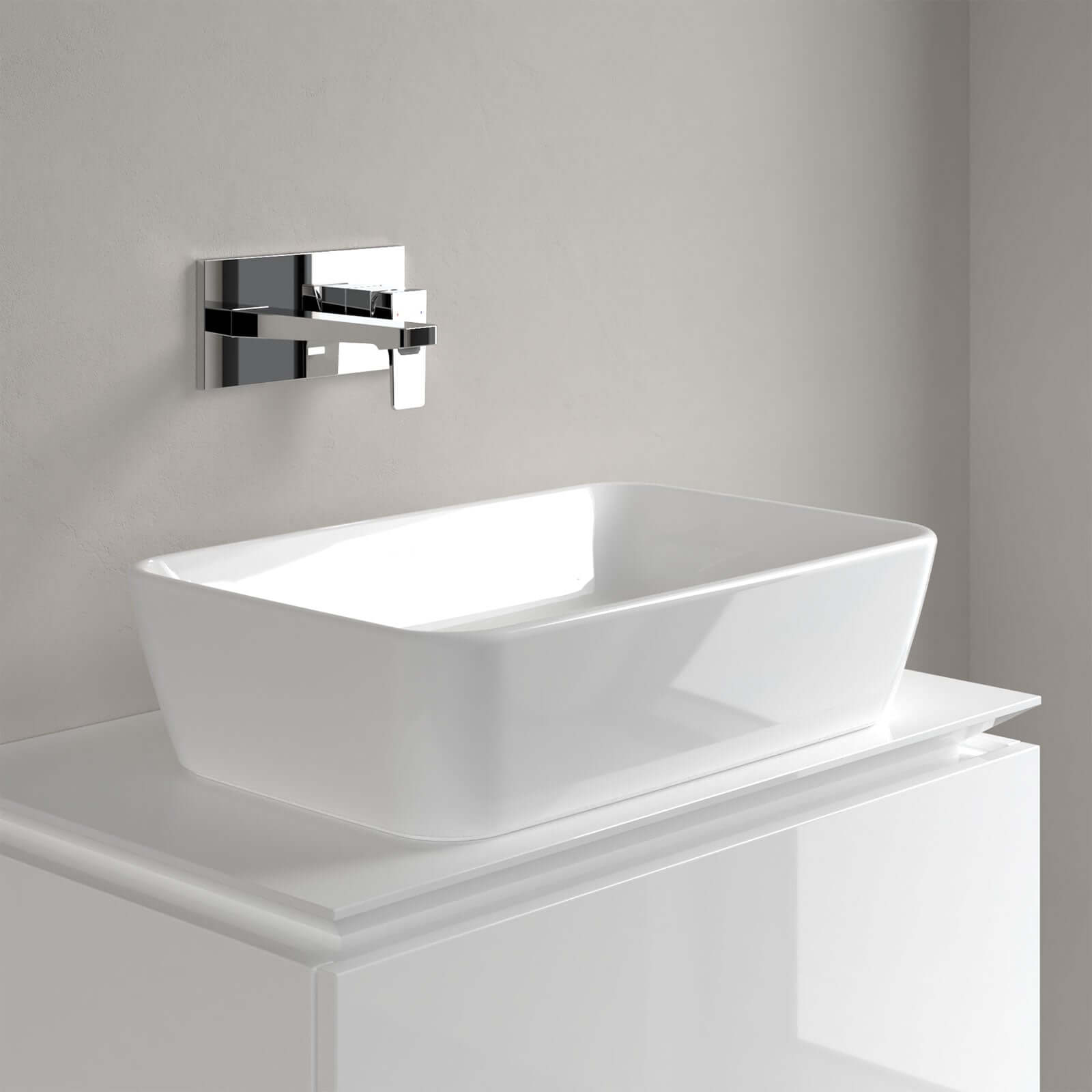 Villeroy & Boch Architectura 600x405 White Alpin Rectangular Sit-On Countertop Basin