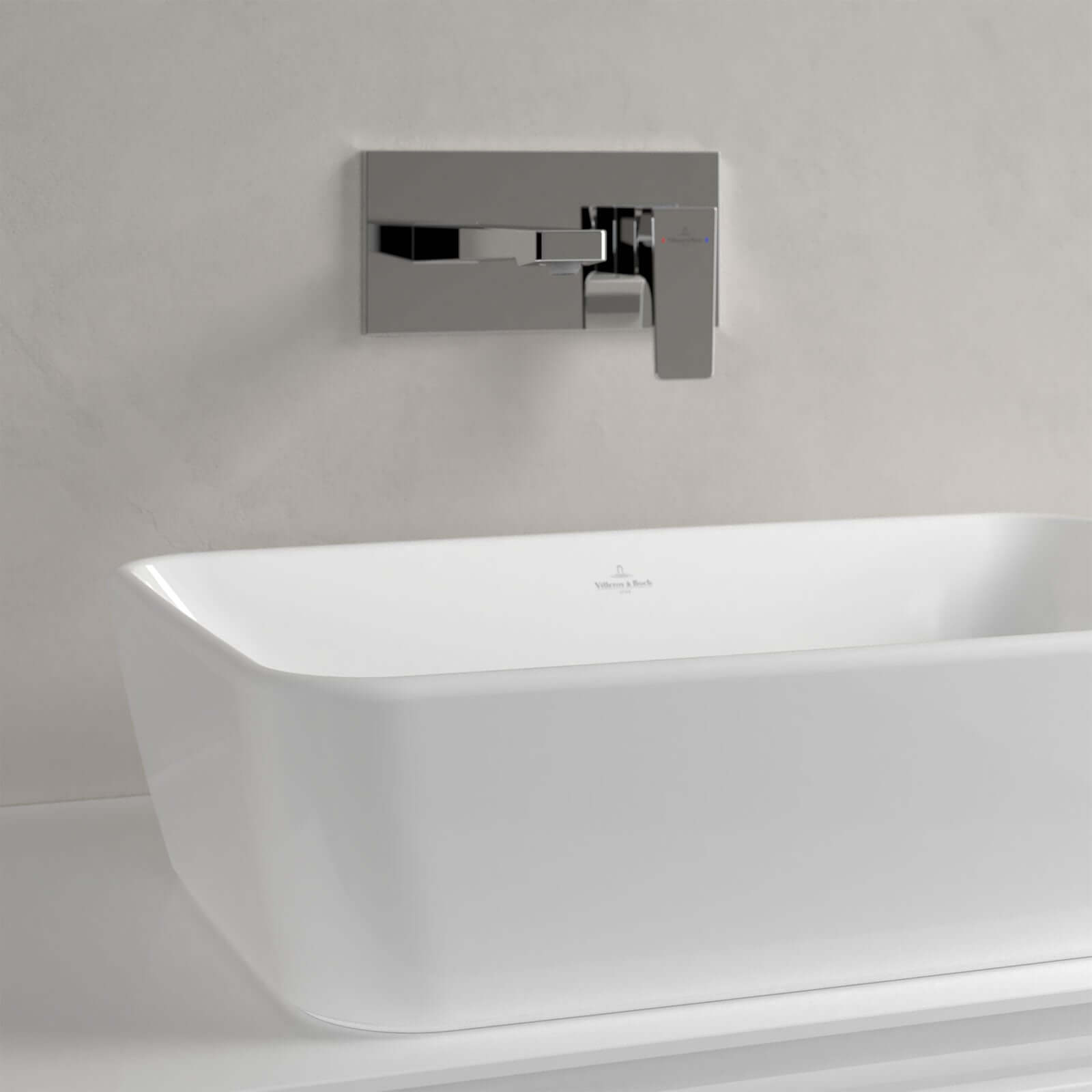 Villeroy & Boch Architectura 600x405 White Alpin Rectangular Sit-On Countertop Basin