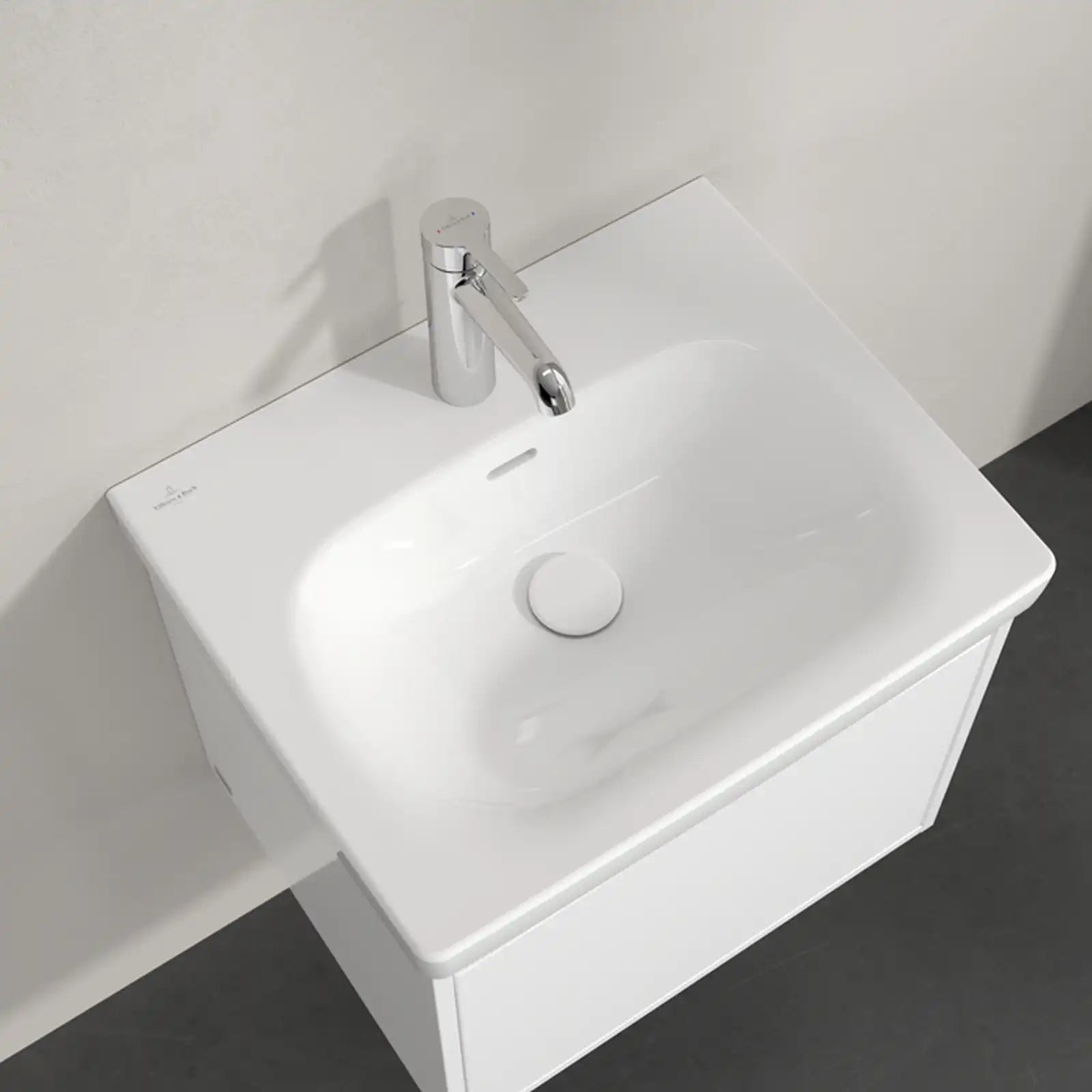Villeroy & Boch Skyla Brilliant White 1 Pull Out Element Vanity Unit & White Alpin Washbasin C78300VE+5A515501