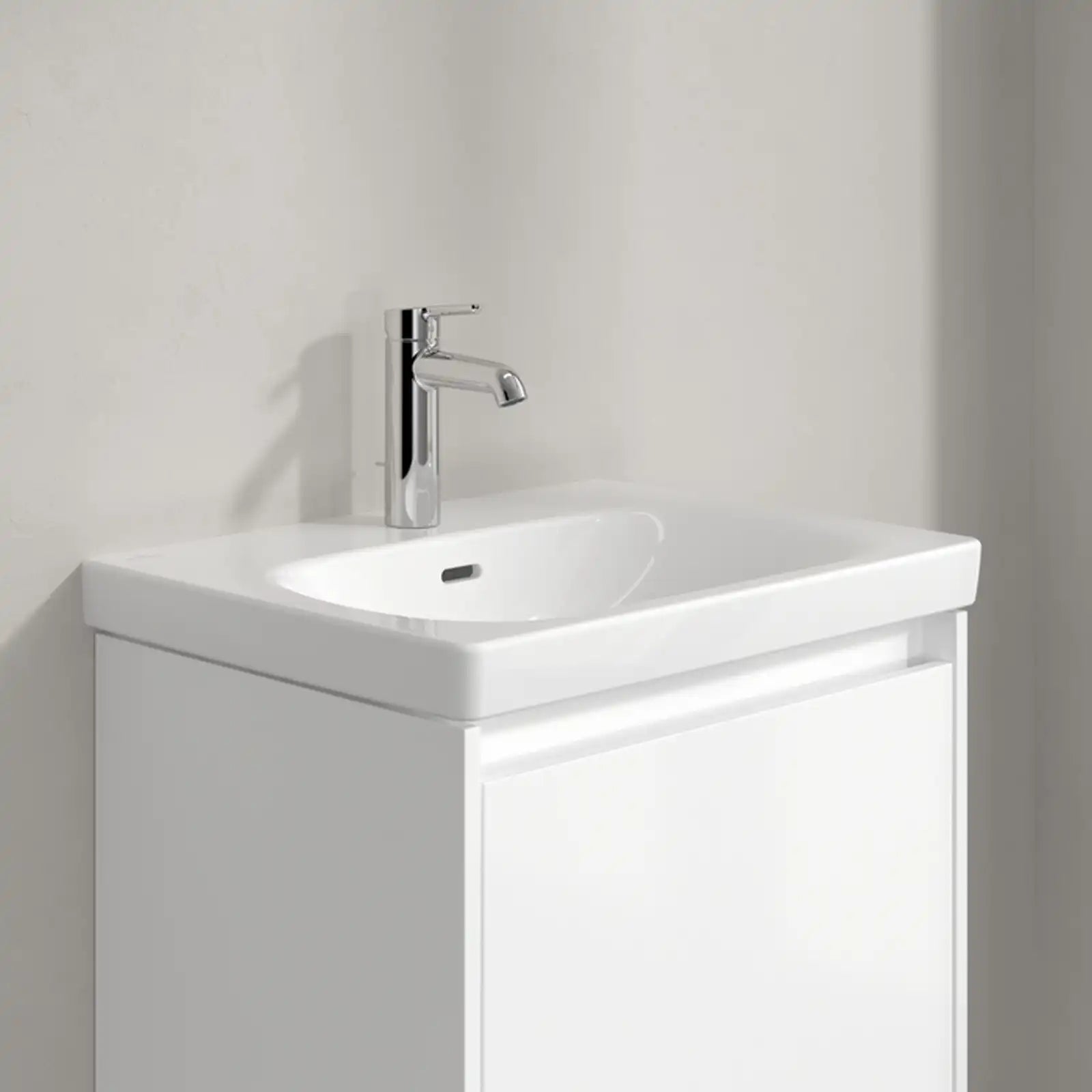 Villeroy & Boch Skyla Soft Green 1 Pull Out Element Vanity Unit & White Alpin Washbasin C78400AF+5A516001