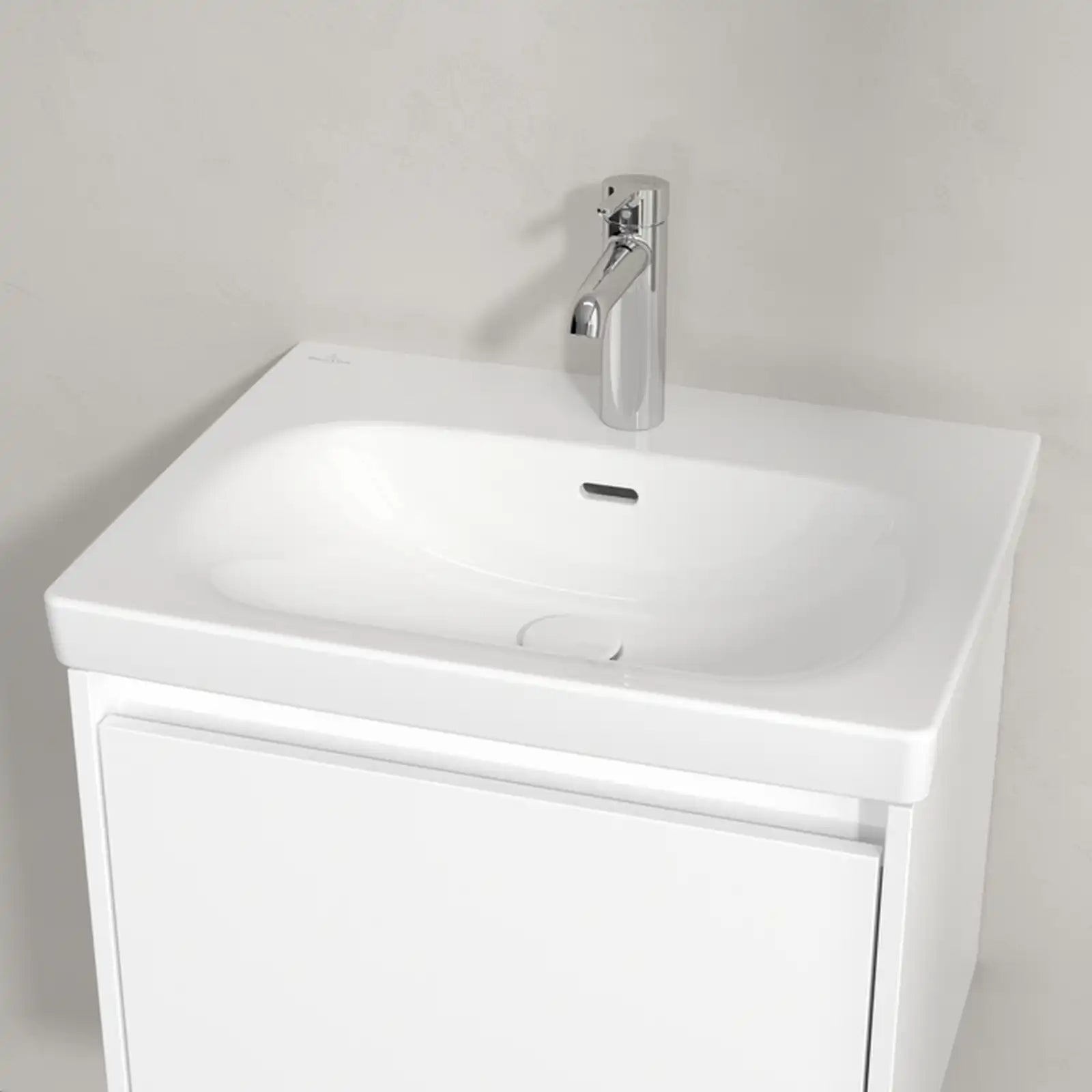 Villeroy & Boch Skyla Soft Green 2 Pull Out Element Vanity Unit & White Alpin Washbasin C79400AF+5A516001