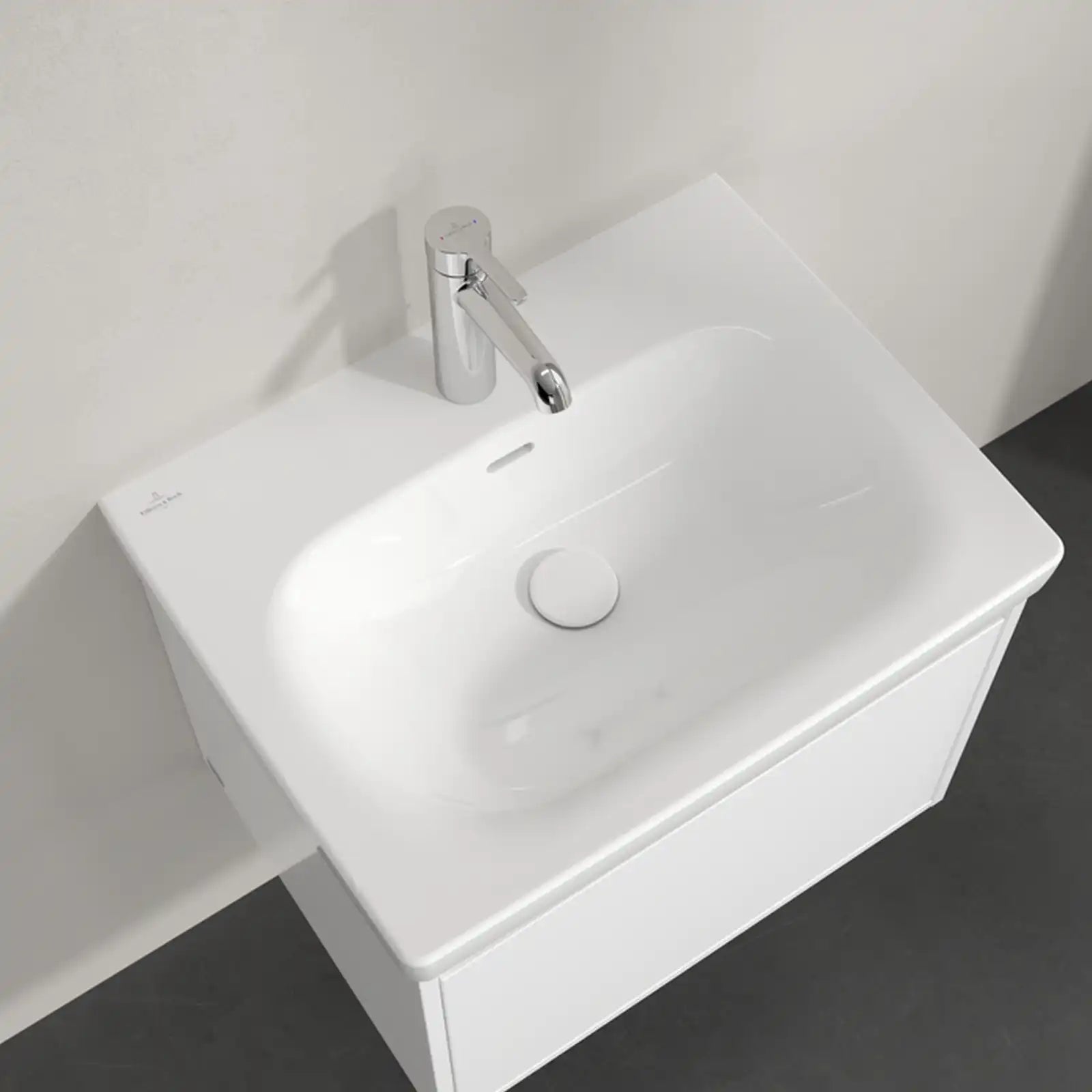 Villeroy & Boch Skyla Graphite 1 Pull Out Element Vanity Unit & White Alpin Washbasin C78400VR+5A516001