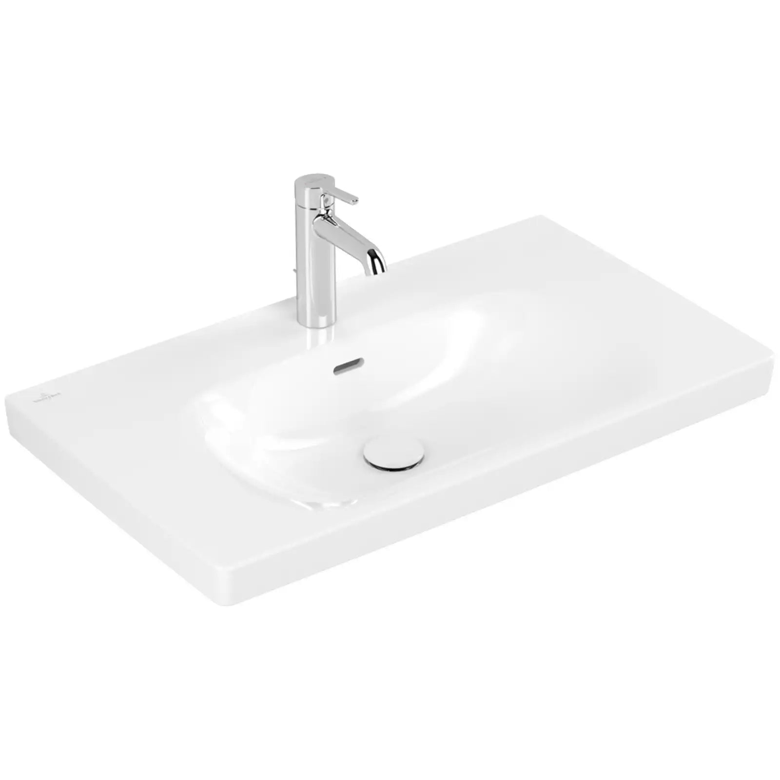 Villeroy & Boch Skyla Soft Green 2 Pull Out Element Vanity Unit & White Alpin Washbasin with Overflow C79600AF+5A518001