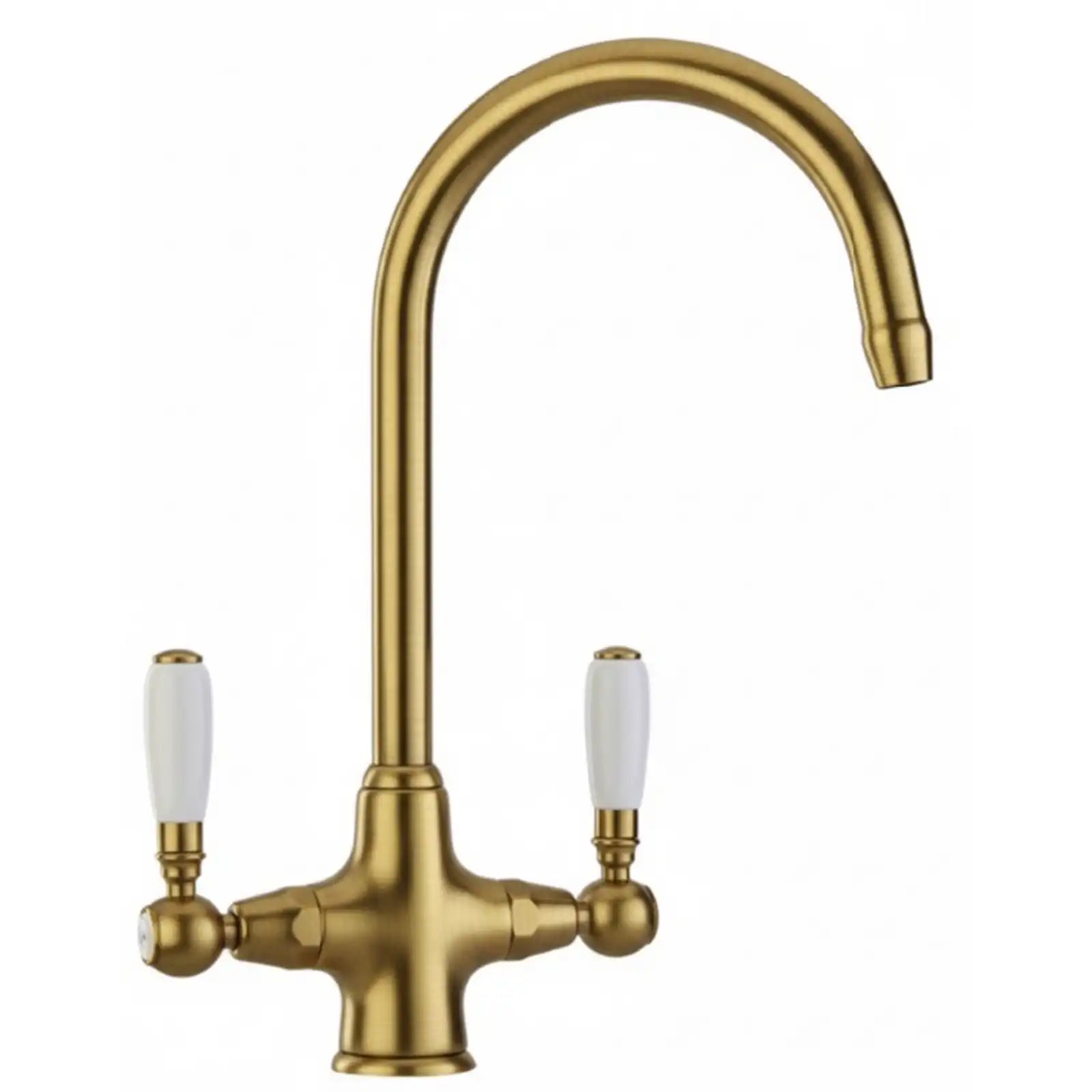 Paini Swan Antique Brass Ceramic Lever Mono Tap 64F3544ELRGUK