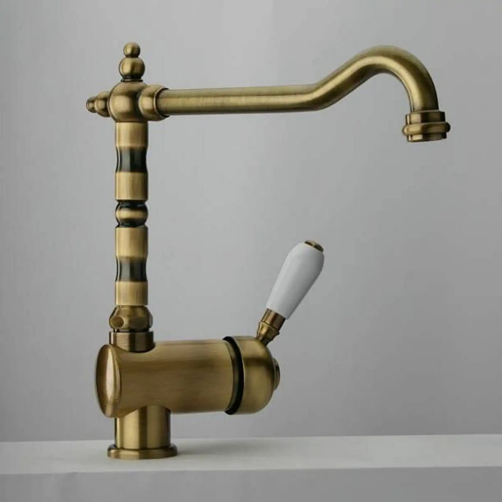 Paini Antique Brass One Tap Hole Baroq Side Lever Mono Tap 64F3588ANTIA