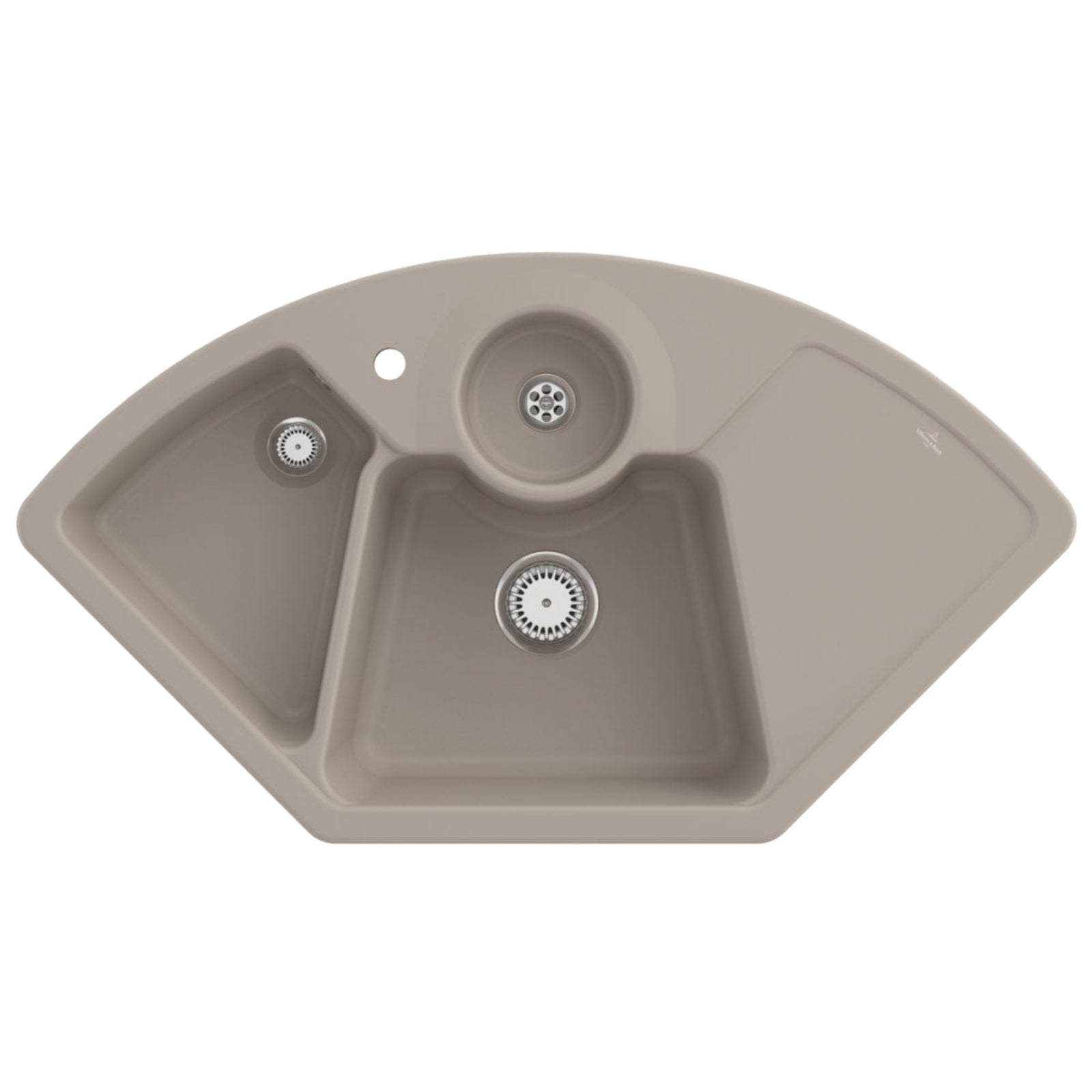 Villeroy & Boch Solo 2.5 Bowl Ceramic Corner Kitchen Sink - NO WASTE