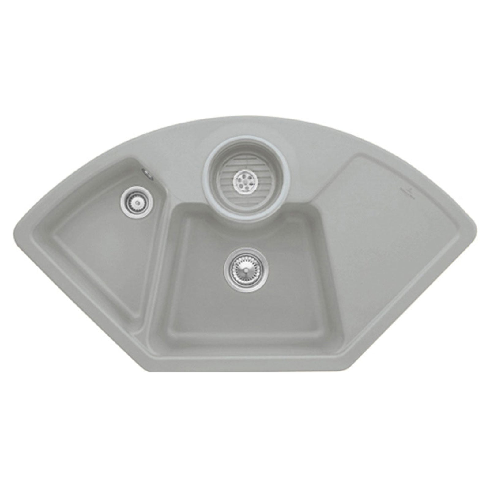 Villeroy & Boch Solo 2.5 Bowl Ceramic Corner Kitchen Sink - NO WASTE