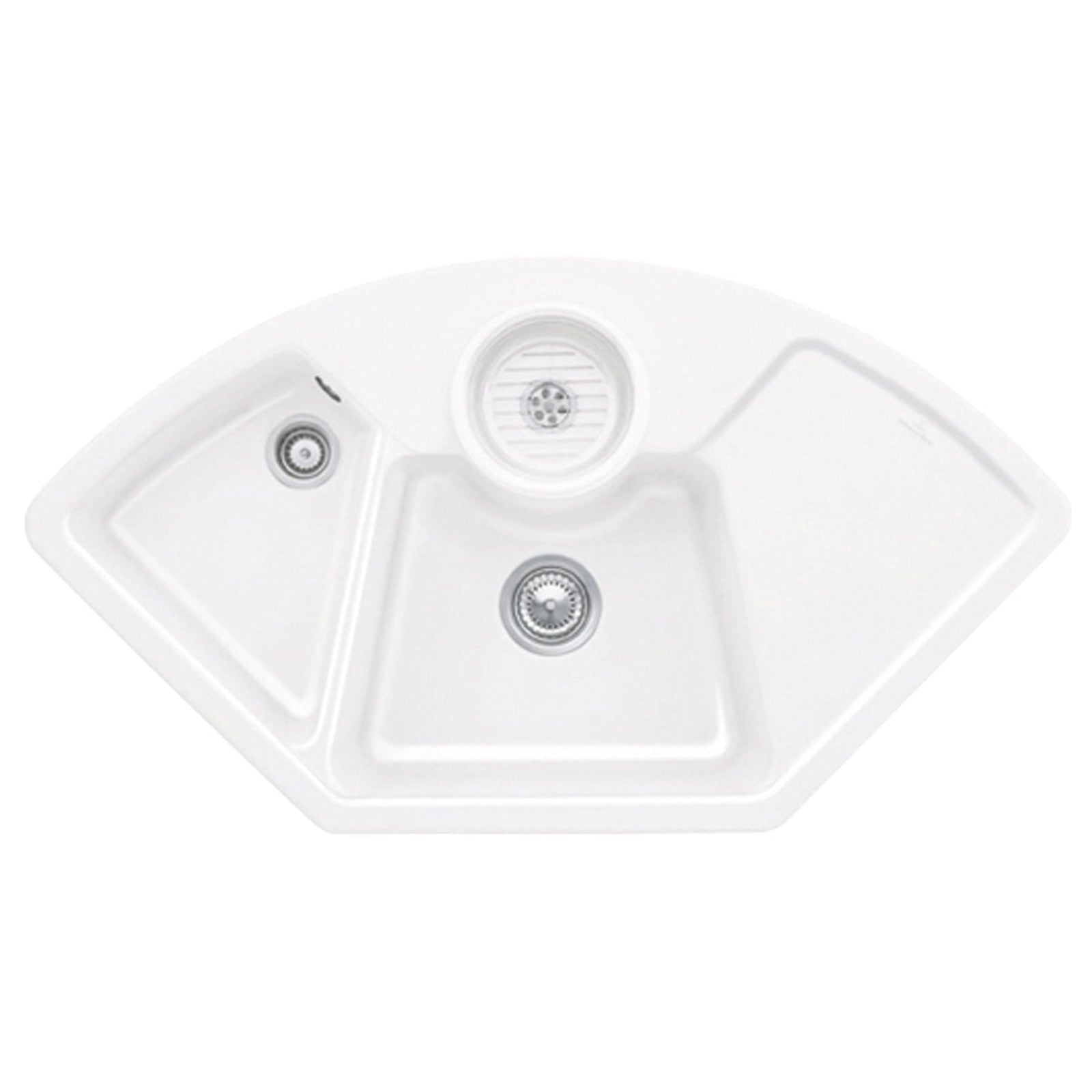 Villeroy & Boch Solo 2.5 Bowl Ceramic Corner Kitchen Sink - NO WASTE