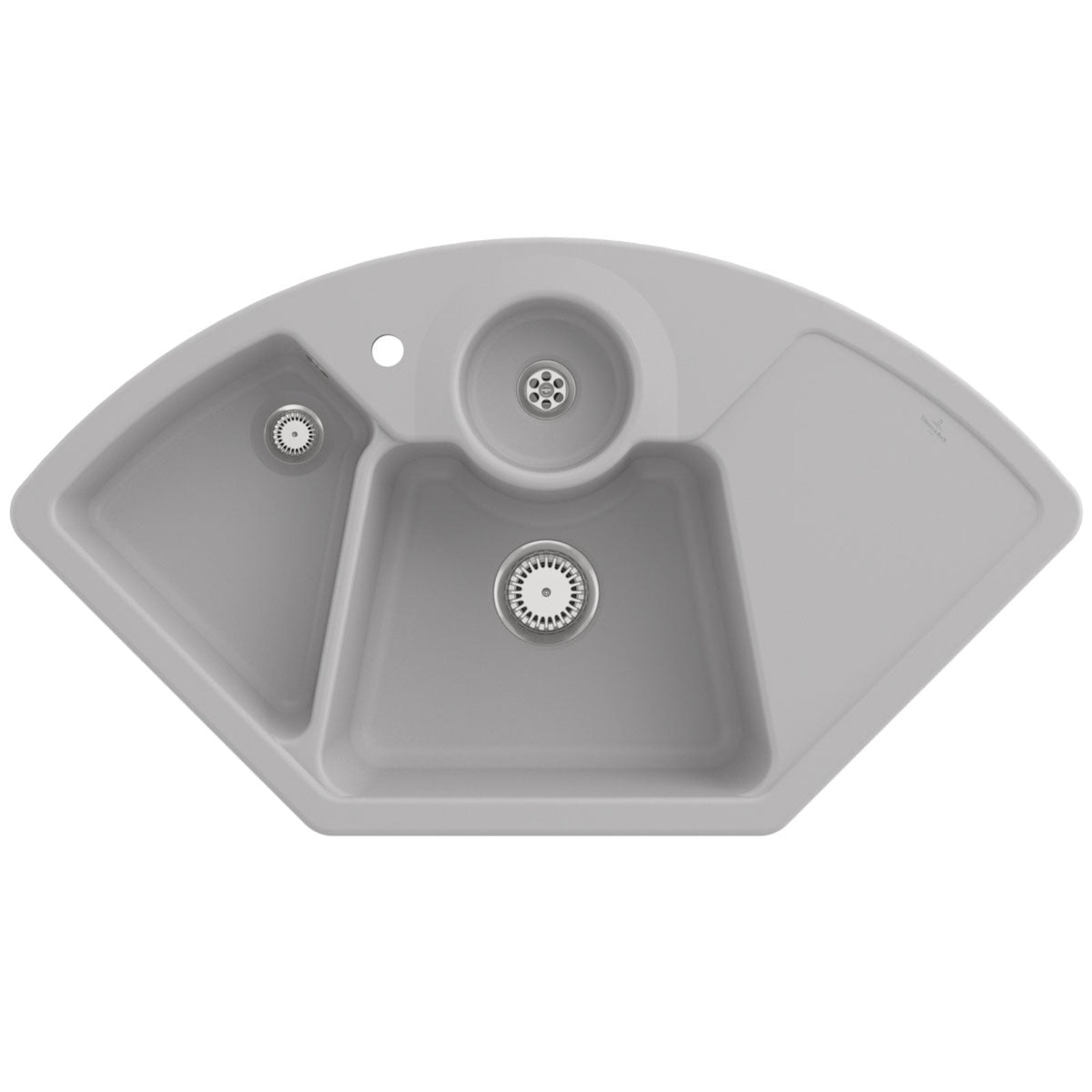Villeroy & Boch Solo 2.5 Bowl Ceramic Corner Kitchen Sink - NO WASTE