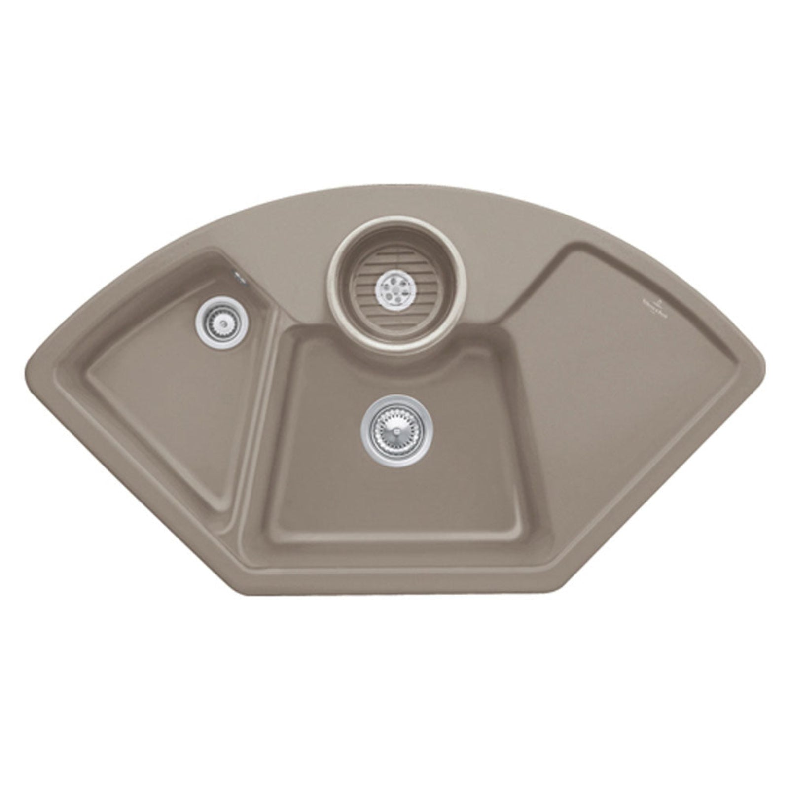 Villeroy & Boch Solo 2.5 Bowl Ceramic Corner Kitchen Sink - NO WASTE