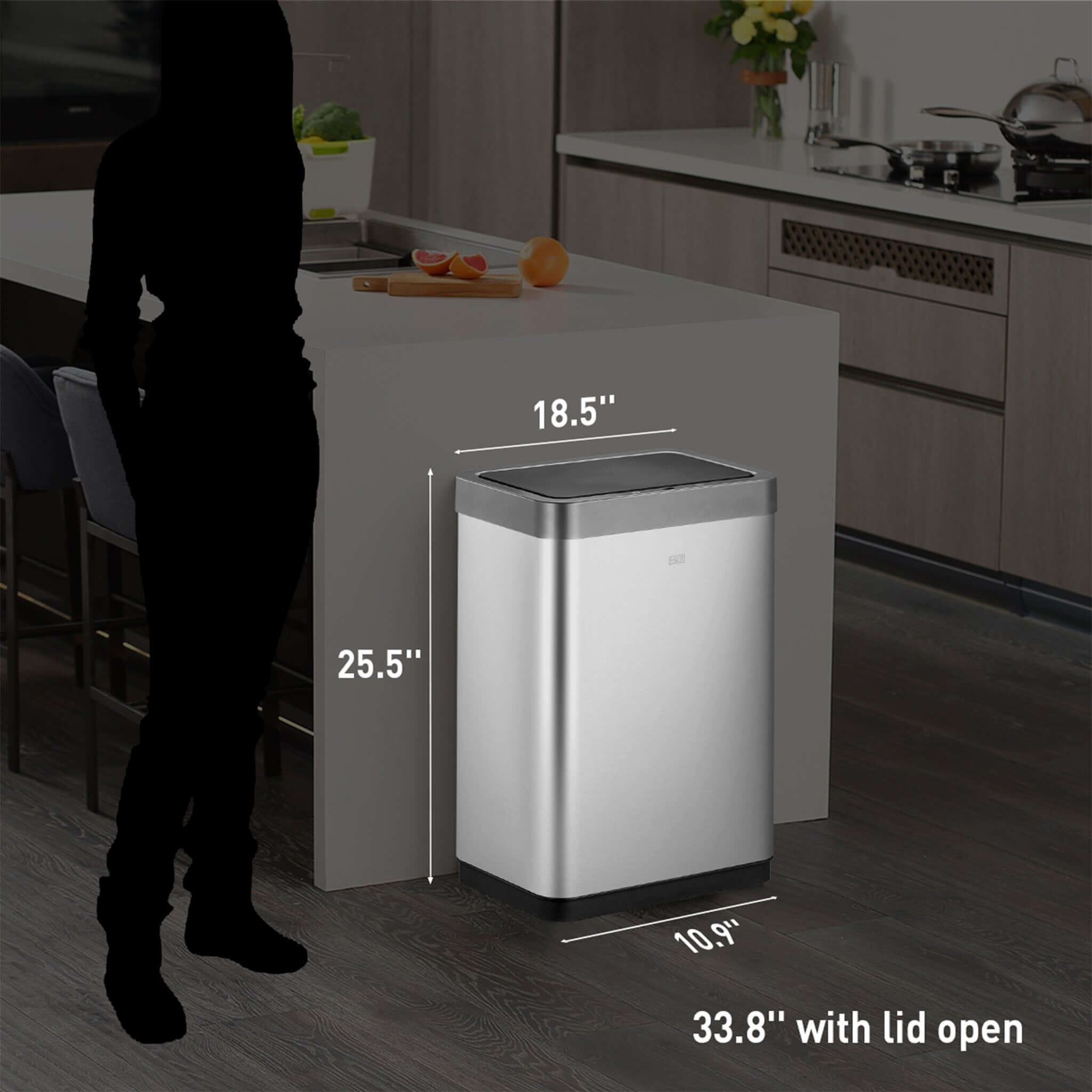 EKO Mirage X 20L+20L Recycling Soft Close Sensor Kitchen Bin