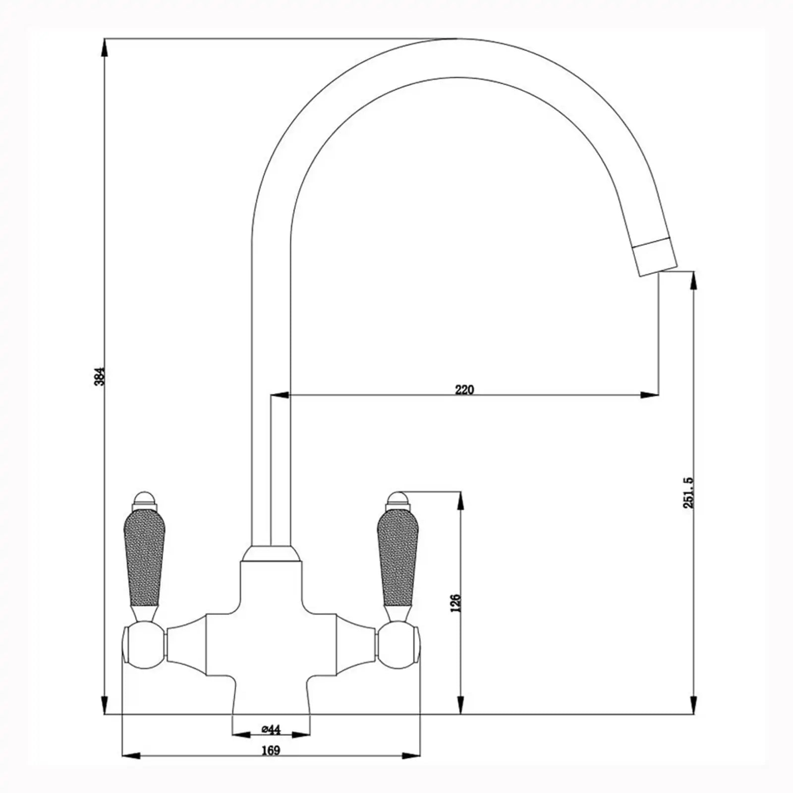 Astini Lago 150 1.5 Bowl White Fireclay Ceramic Kitchen Sink, Waste & Chrome Tap