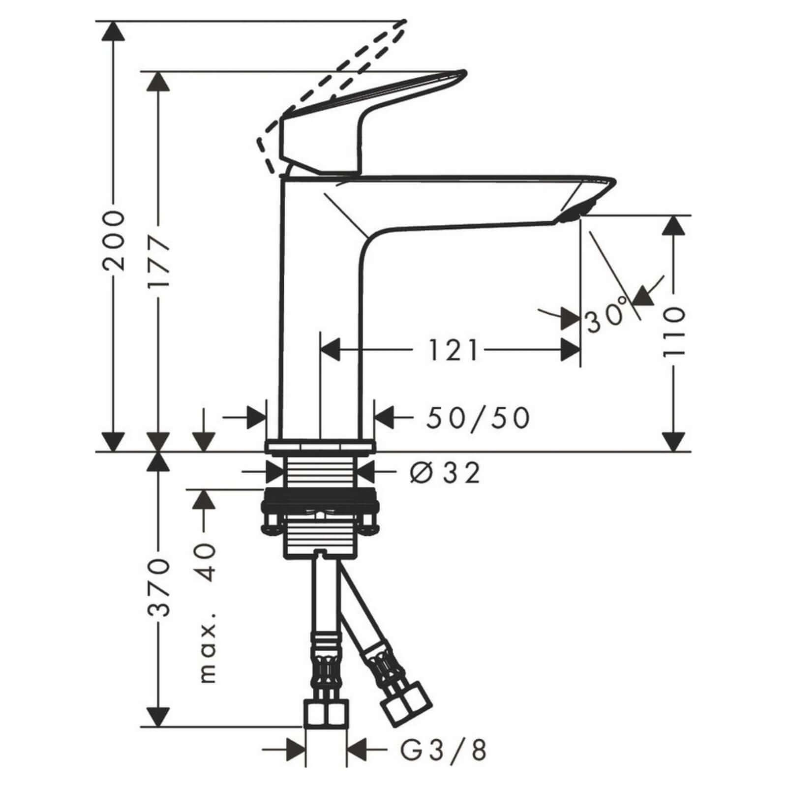 Hansgrohe Logis 110 Single Lever Basin Mixer Tap