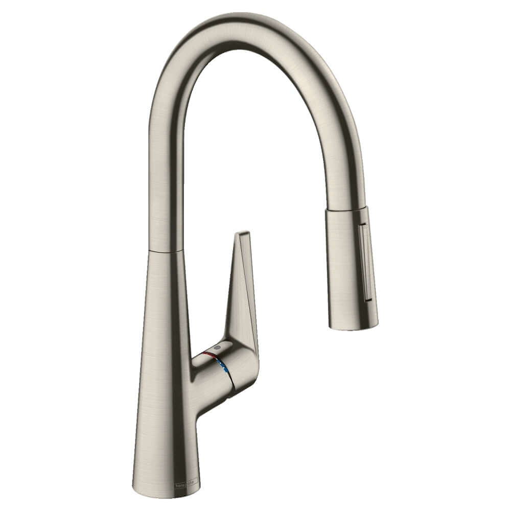 Hansgrohe Talis M51 Stainless Steel 200 2 Jet Pull-out Spray Single Lever Kitchen Sink Mixer Tap 72817800