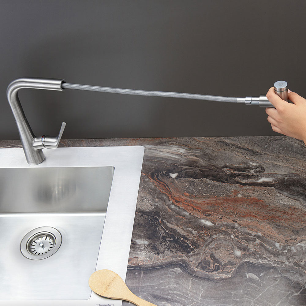 Hansgrohe Talis Select M51 220 Pullout Single Lever Kitchen Sink Mixer Tap