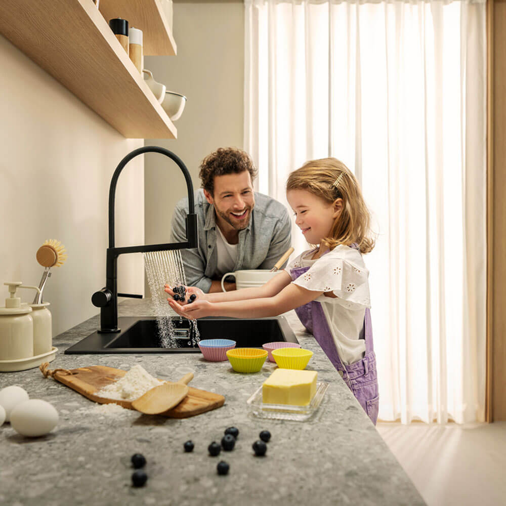 Hansgrohe Talis Select M54 3 Jet Powder Spray Single Lever Kitchen Sink Mixer Tap