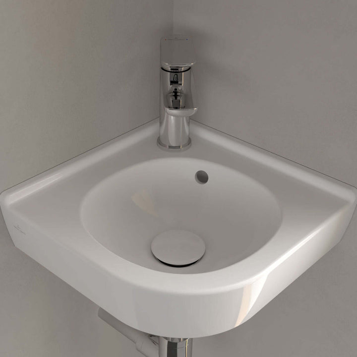 Villeroy & Boch O.novo 400x320 White Alpin 1TH Corner Handwash Basin with Overflow