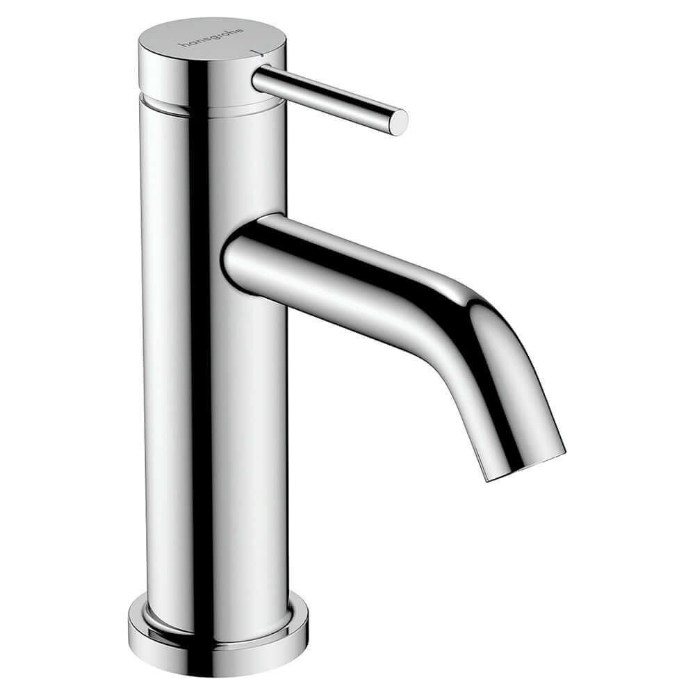 Hansgrohe Tecturis S Chrome Pillar Tap 80 With Lever Handle For Cold Water Or Pre-adjusted Water Without Waste Set 73313000