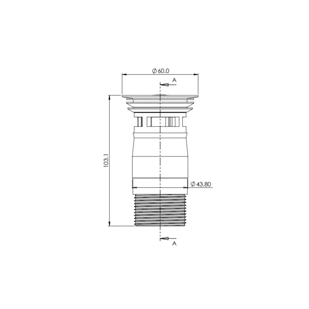 Top Fix Slotted Basin Waste - G1 1/4”
