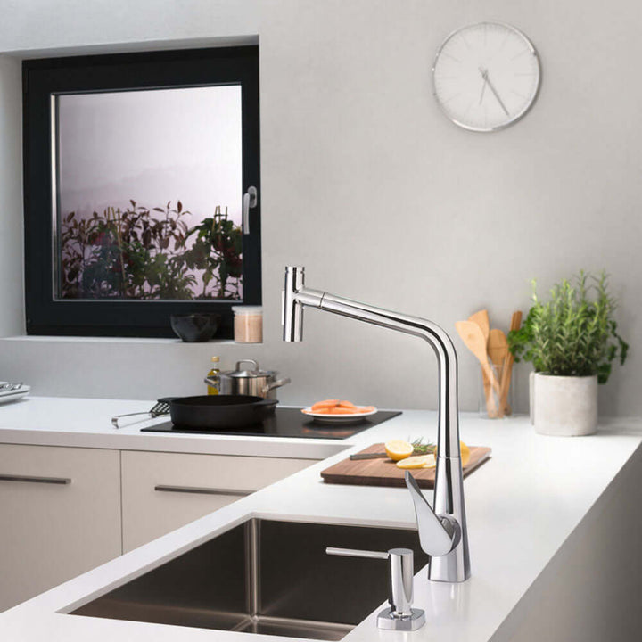 Hansgrohe Metris Select M71 320 2 Jet Pull-out Spray Single Lever Kitchen Sink Mixer Tap
