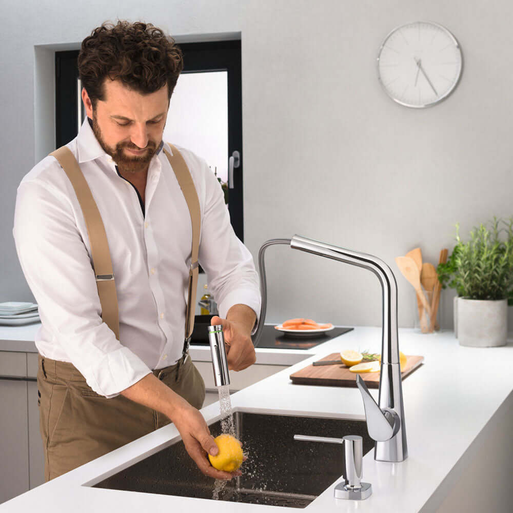 Hansgrohe Metris Select M71 320 2 Jet Pull-out Spray Single Lever Kitchen Sink Mixer Tap