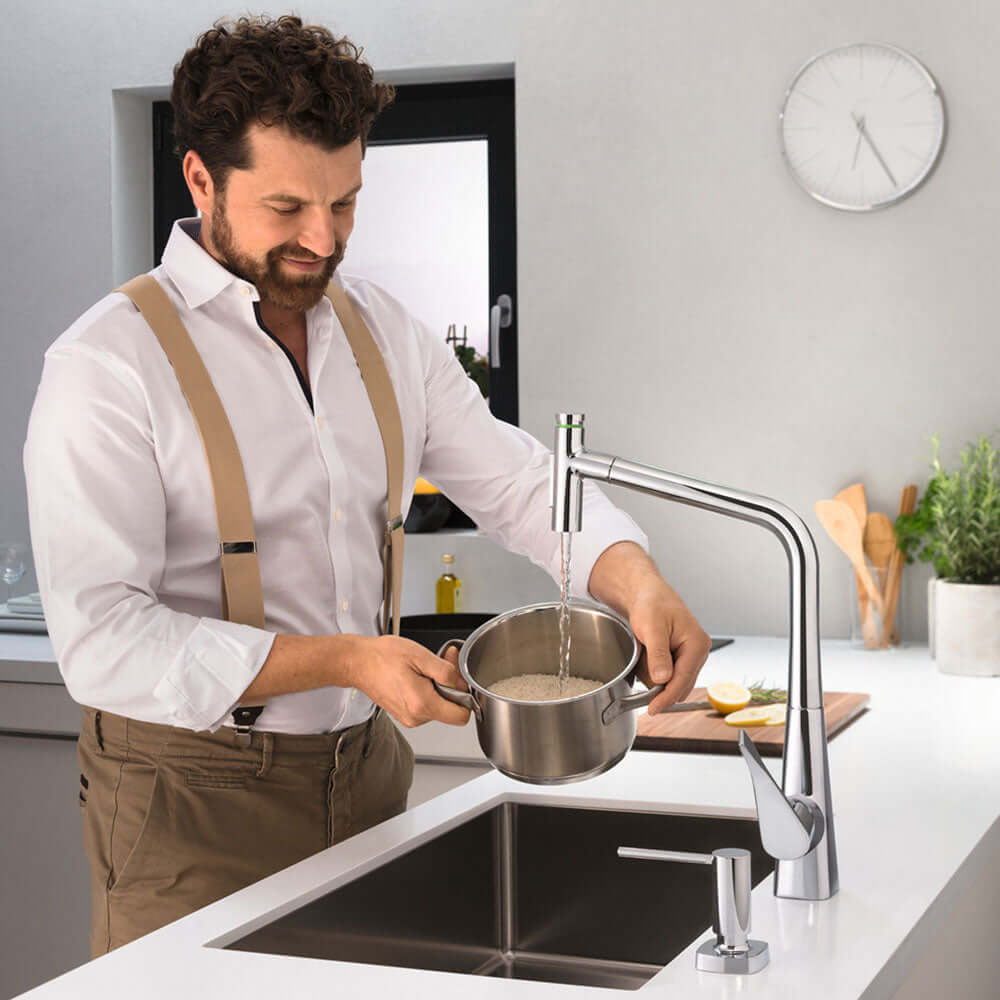 Hansgrohe Metris Select M71 320 2 Jet Pull-out Spray Single Lever Kitchen Sink Mixer Tap