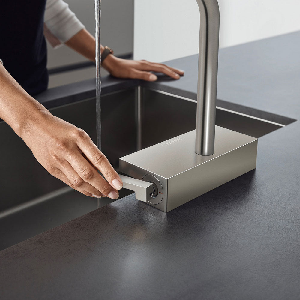 Hansgrohe Aquno Select M81 250 2 Jet Pullout Spout Single Lever Kitchen Sink Mixer Tap with sBox