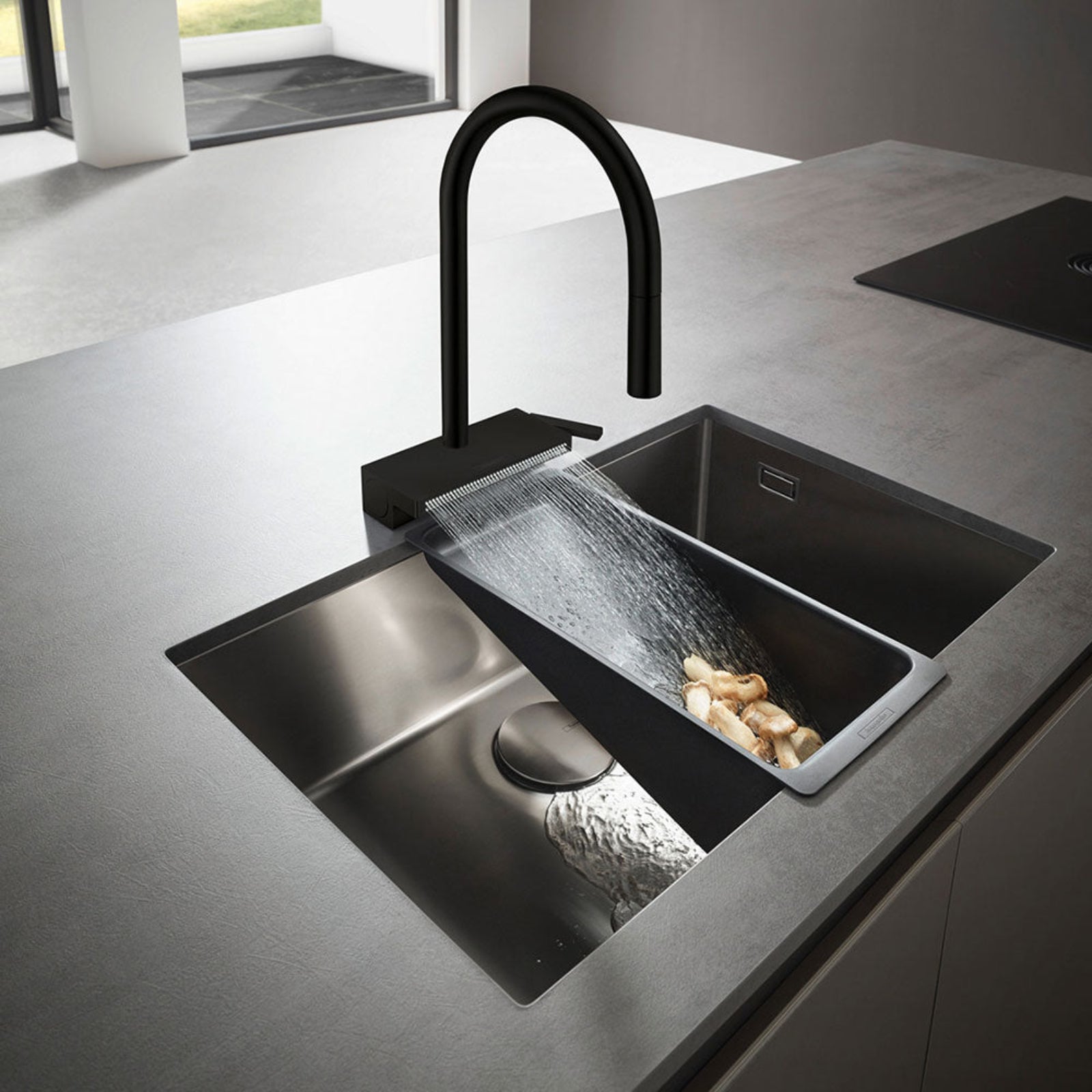 Hansgrohe Aquno Select M81 170 3 Jet Pullout Spray Single Lever Kitchen Sink Mixer Tap