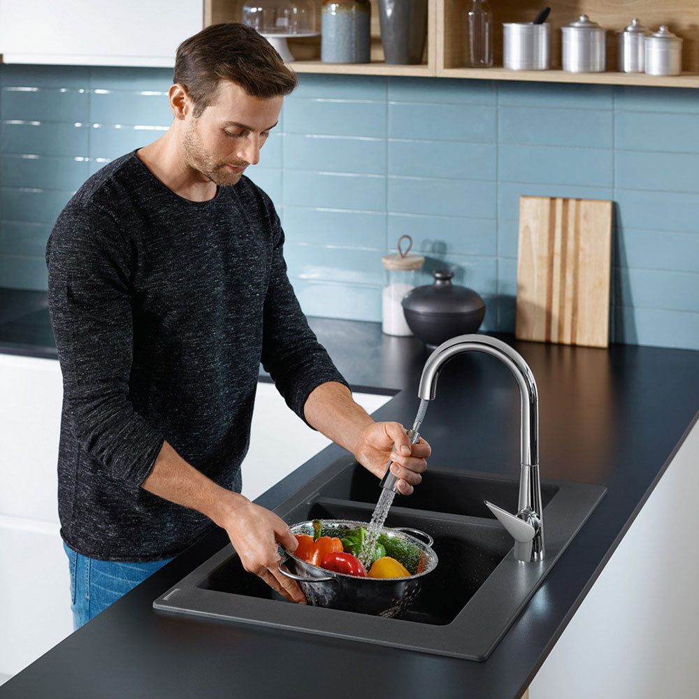 Hansgrohe Talis M51 160 2 Jet Pullout Spray Single Lever Kitchen Sink Mixer Tap with sBox